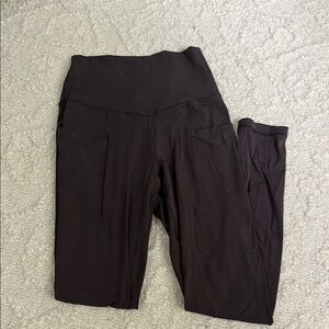 Aerie Brown High-Waisted Leggings w/ Pockets